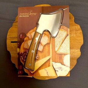 NATURAL LIVING ALPINE CHEESE SET - Knife & Wooden Board